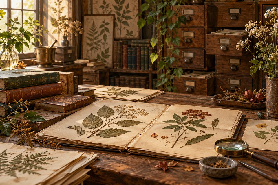 Artistic botanical illustration accompanying Famous Ethnobotanists and Their Contributions